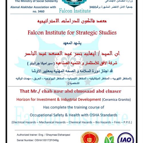 ايهاب نصر عبد المسعد عبد الناصر – osha100172f/049g