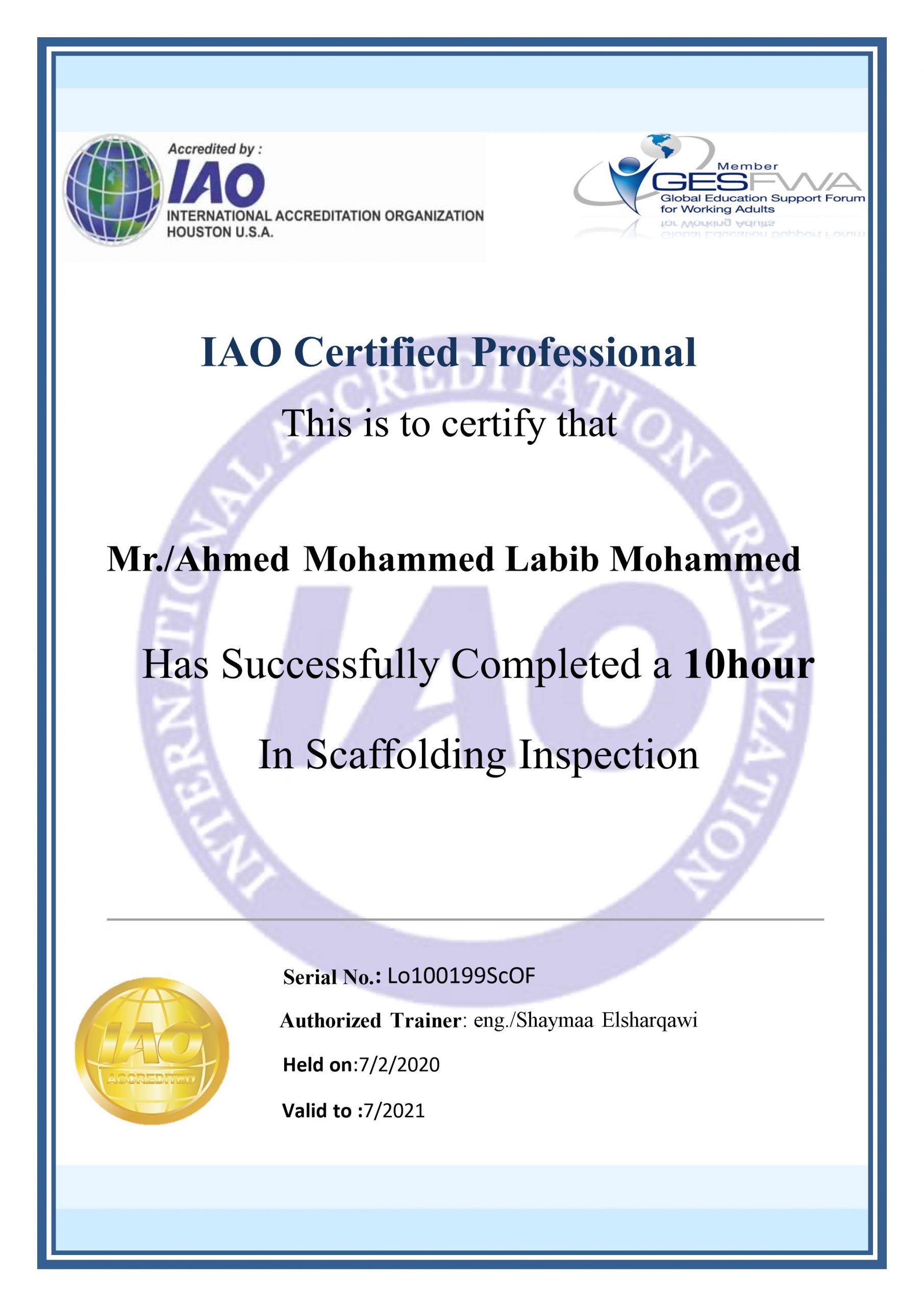 You are currently viewing Ahmed Mohammed Labib – Lo100199ScOF